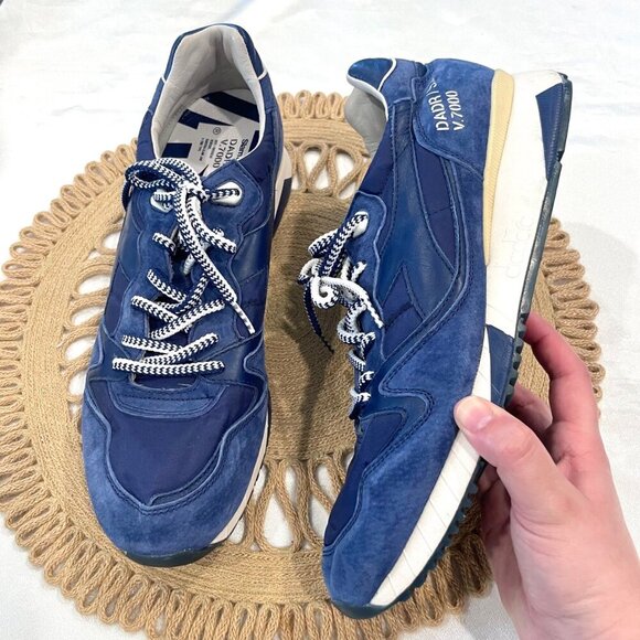 Diadora x Kith x Slam Jam Blue Suede V7000 Sneakers Size 12.5 Low Top Yvan main image 4